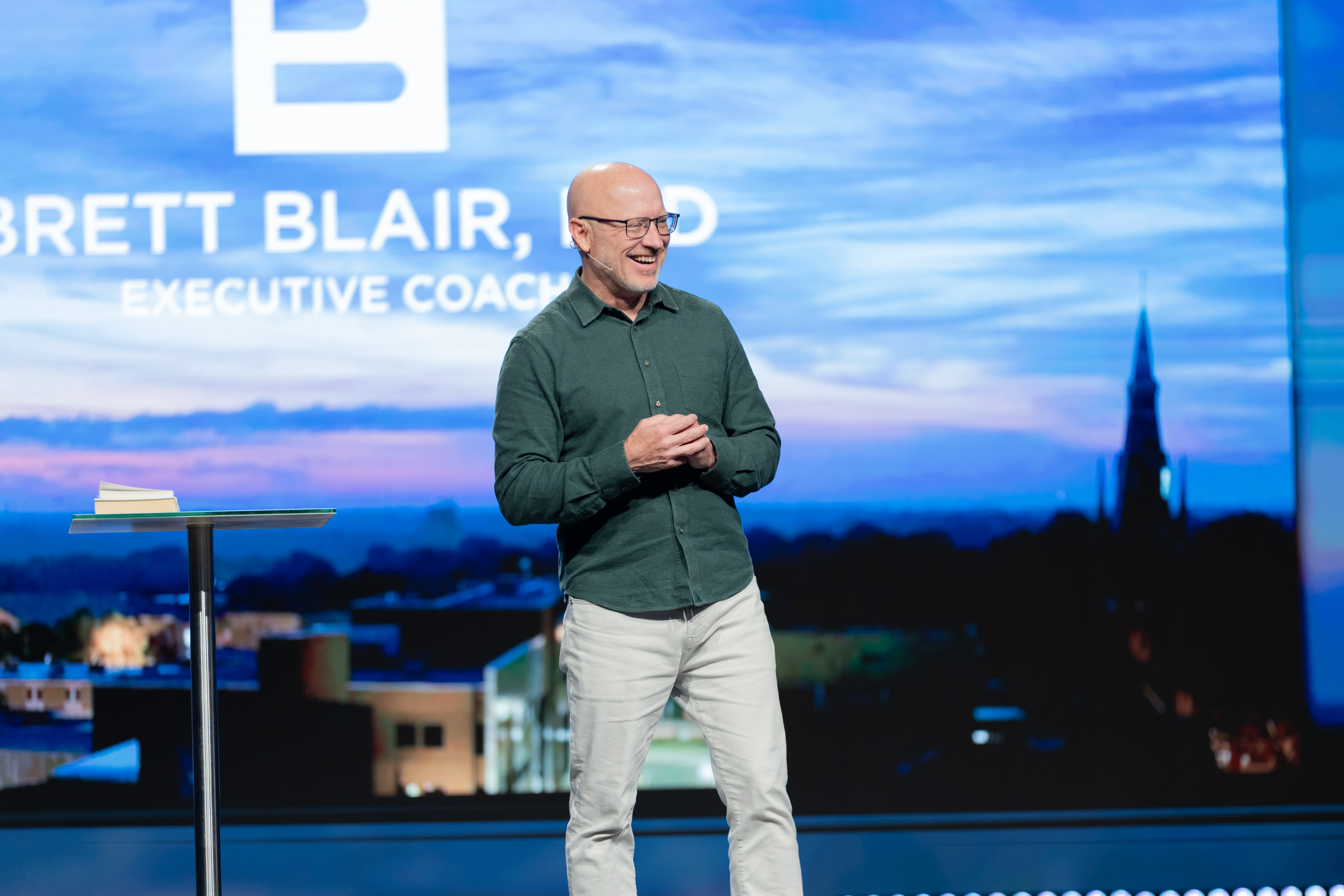 Brett Blair engaging with audience
